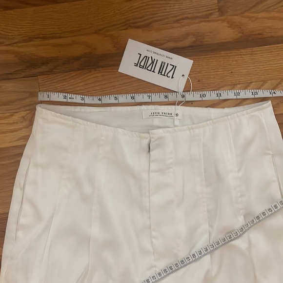 NWT - 12th Tribe Halley White Satin Trousers - Picture 6 of 8